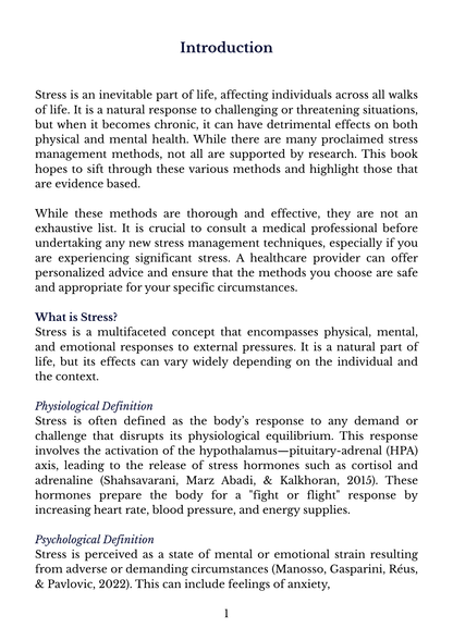 Managing Stress: An Evidence Based Guide (eBook) - Instant Download & eReader Friendly!