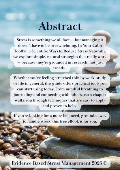 Your Calm Toolkit: 5 Scientific Ways to Reduce Stress Naturally - Free Instant Download and eReader Friendly!